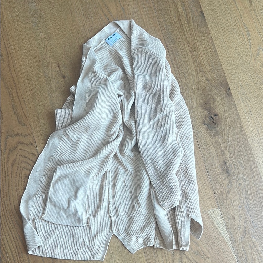 Old Navy Cream Cardigan Sweater Lightweight Knit